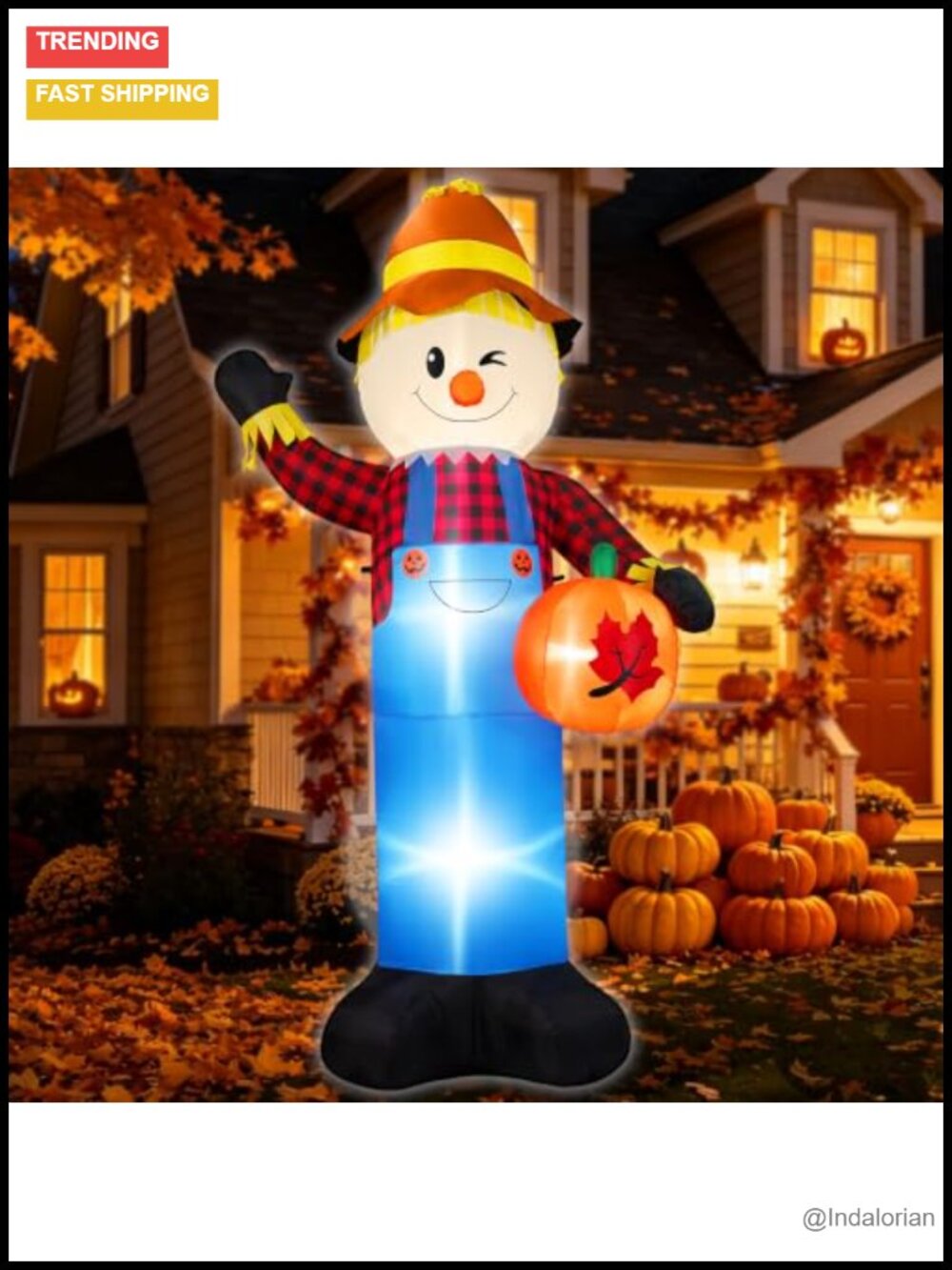 8.5FT Fall Inflatable Scarecrow Blow Up Yard Decoration